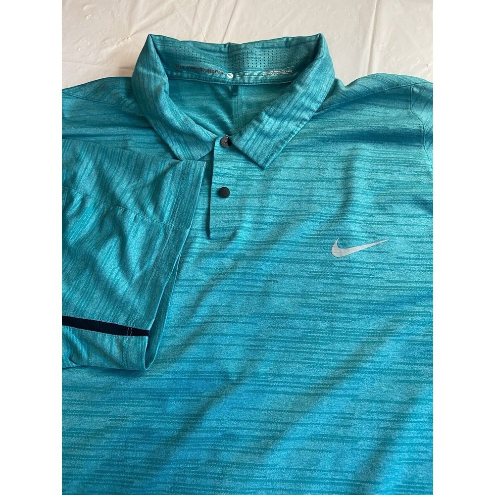 Men's Nike Tiger Woods Collection Golf Polo‎ With Metal Buttons Shirt-Size XL